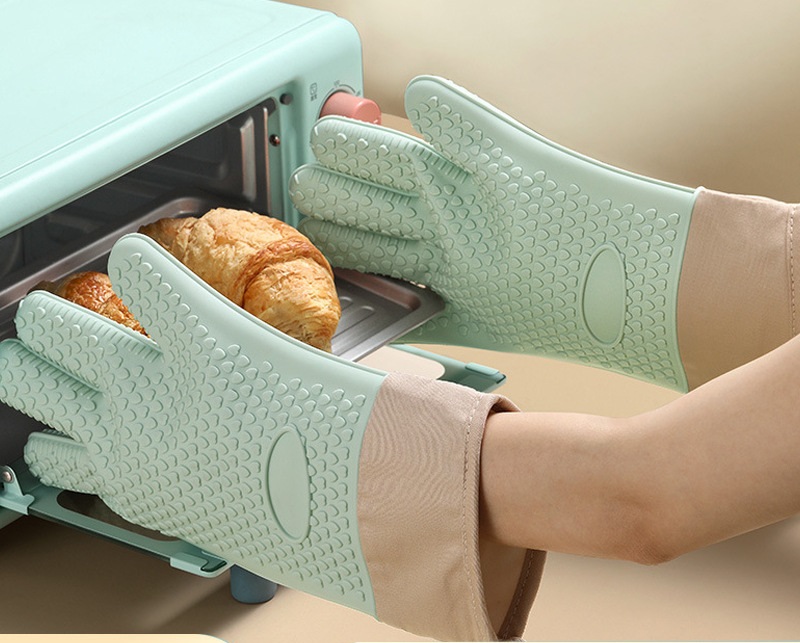 Heat Resistant Glove - Luvas de Silicone Antiderrapantes para Forno
