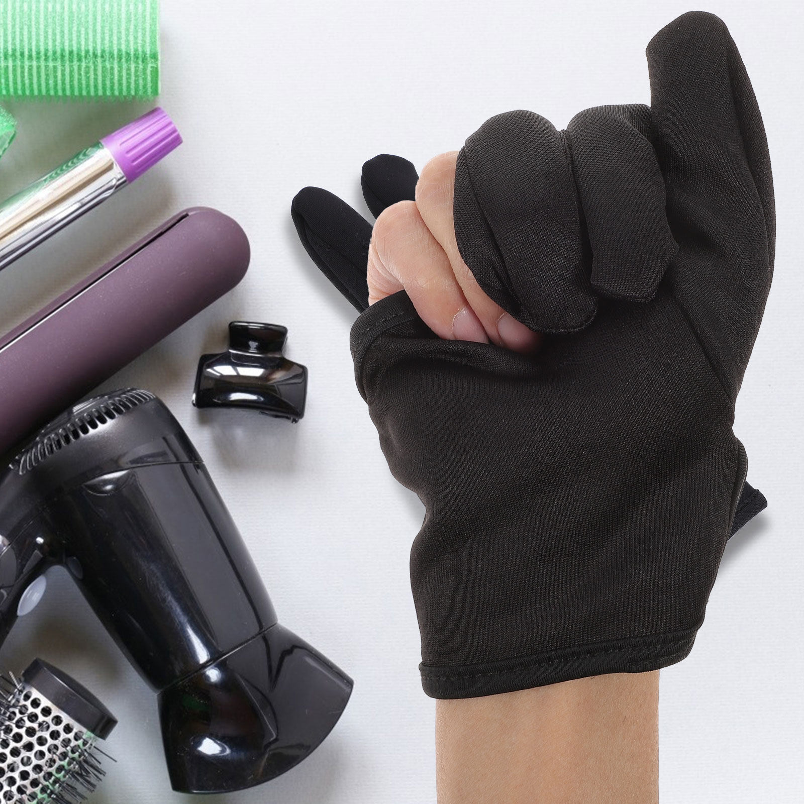 Heat Resistant Glove - Luva de Cabeleireiro com 3 Dedos