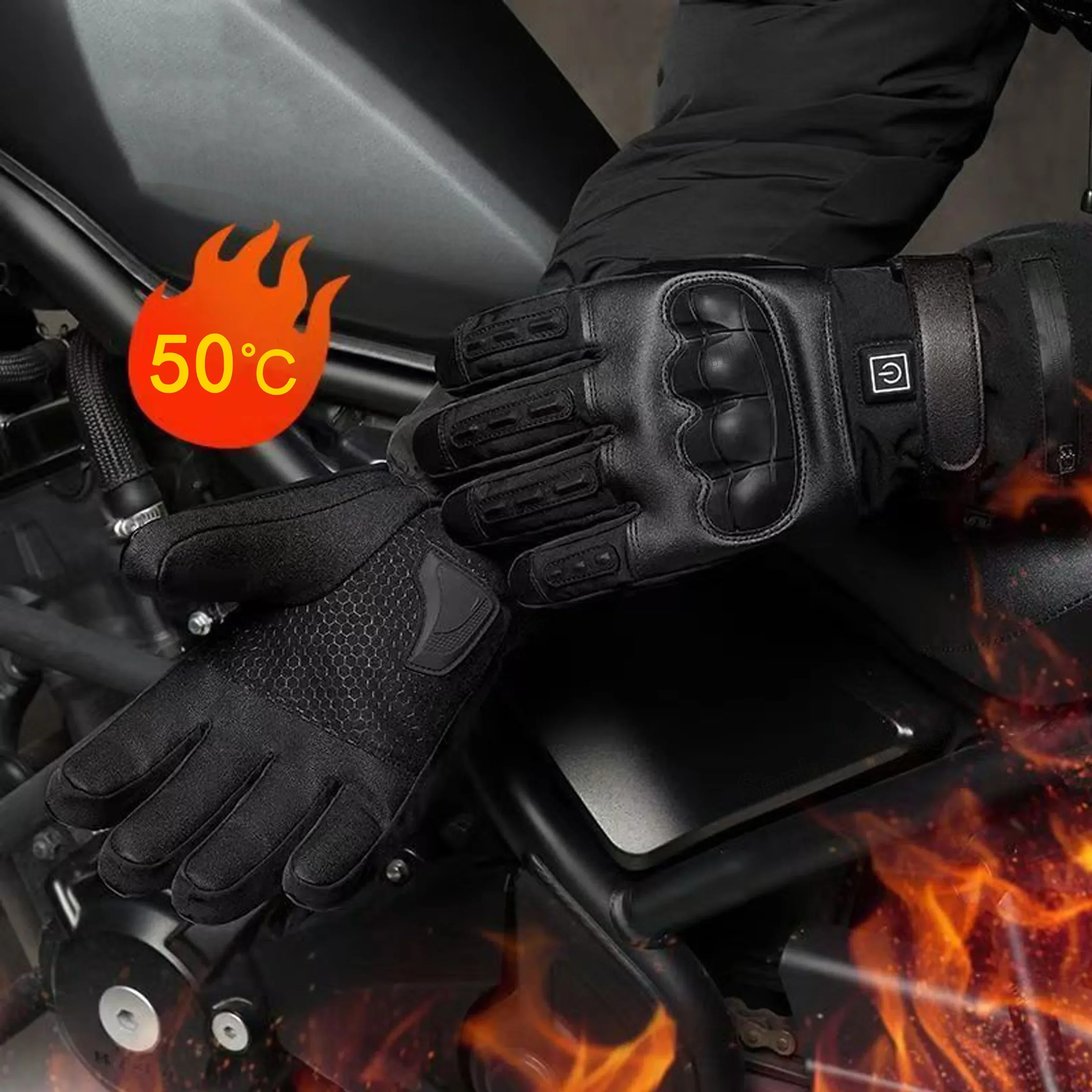 Ski Glove Waterproof - Luvas elétricas aquecidas luvas de calor