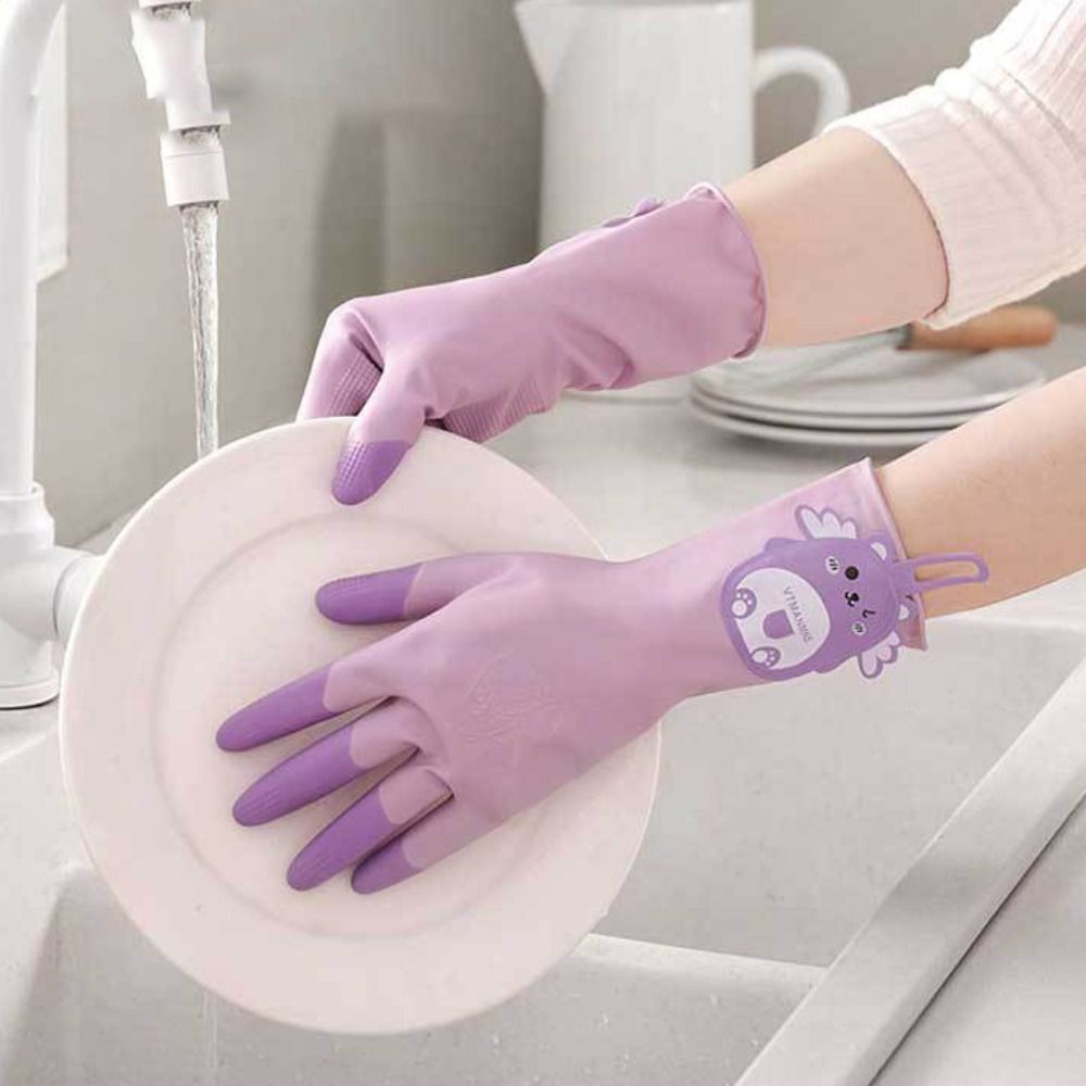 Rubber Glove Cleaning - 1 par de luvas antiderrapantes para
