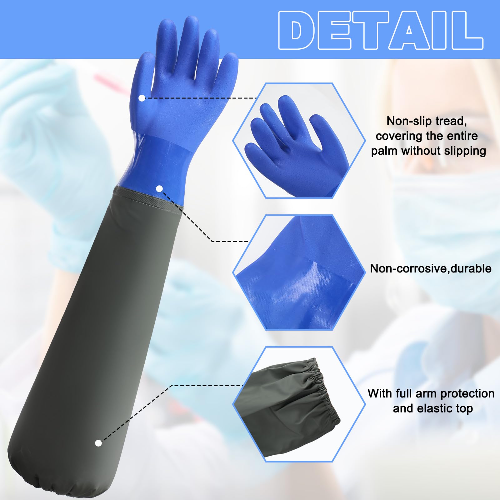 1 par longo à prova dwaterproo - Rubber Glove Cleaning avaliação e preço