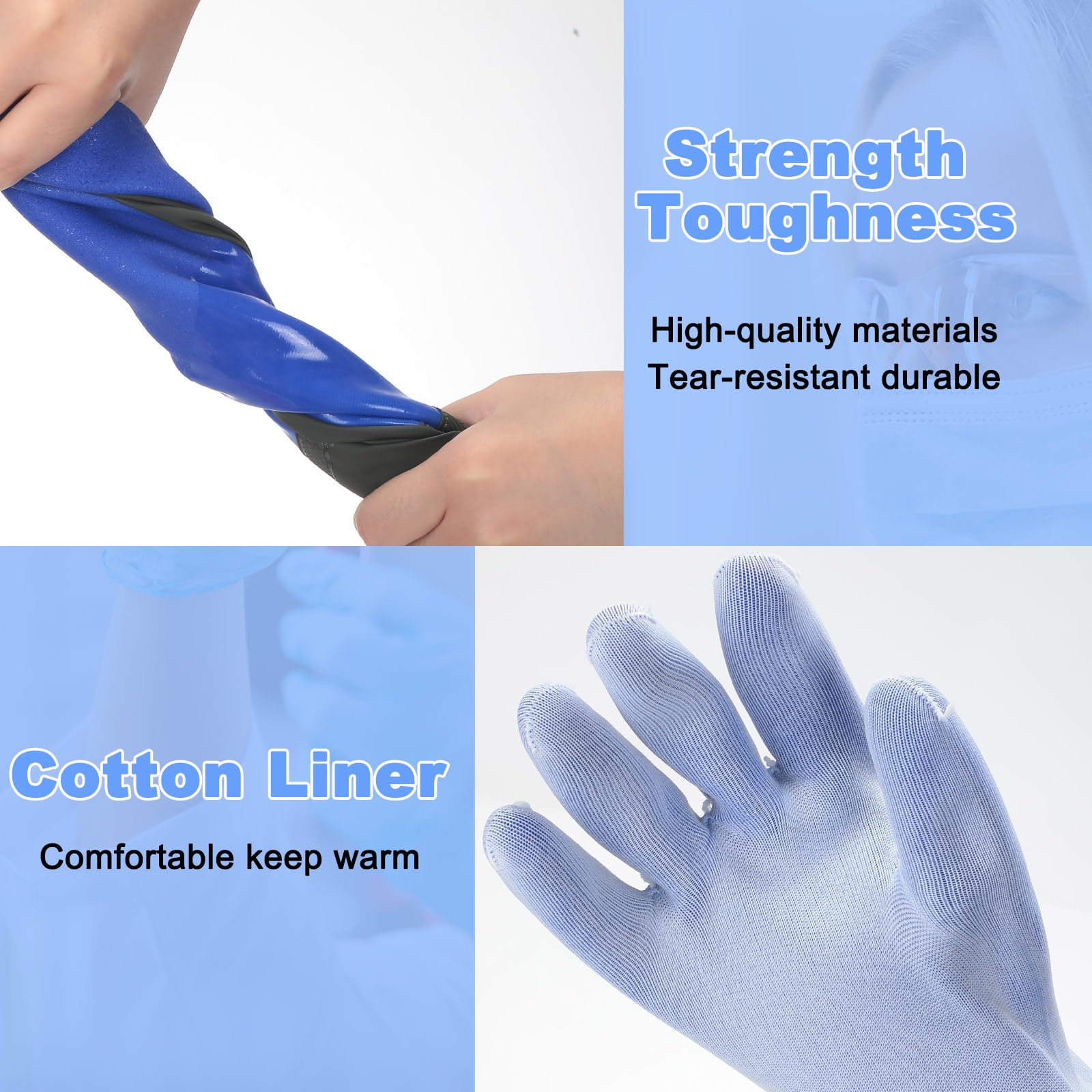 1 par longo à prova dwaterproo - Rubber Glove Cleaning avaliação e preço