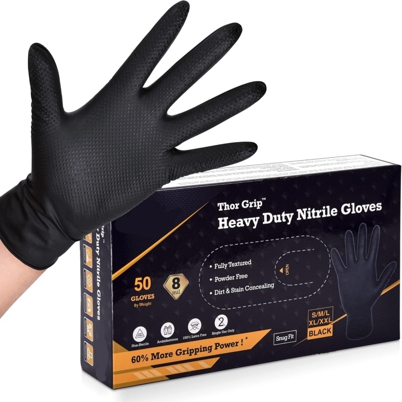 Luvas de nitrilo pretas resist - Nitrile Mechanic Glove avaliação e preço