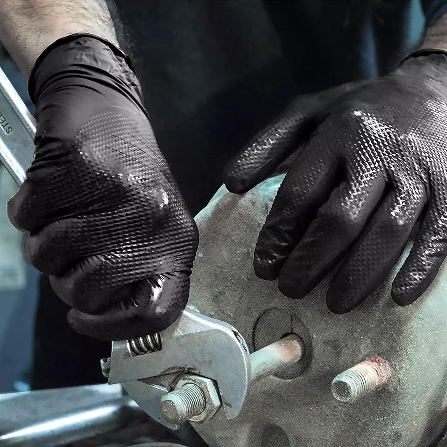 Luvas de nitrilo pretas descar - Nitrile Mechanic Glove avaliação e preço