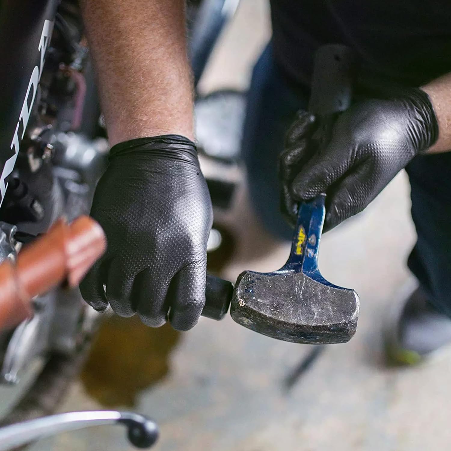 Luvas de nitrilo pretas descar - Nitrile Mechanic Glove avaliação e preço