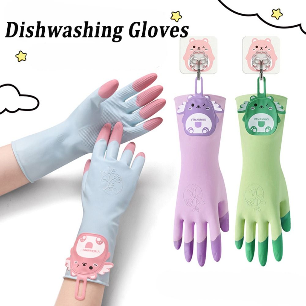 1 par de luvas antiderrapantes - Rubber Glove Cleaning avaliação e preço